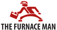 The Furnace Man logo. A man with a toolbox, ready to work.